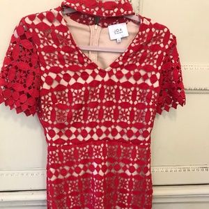 J.O.A Red Crochet Dress Excellent Condition Sz. S